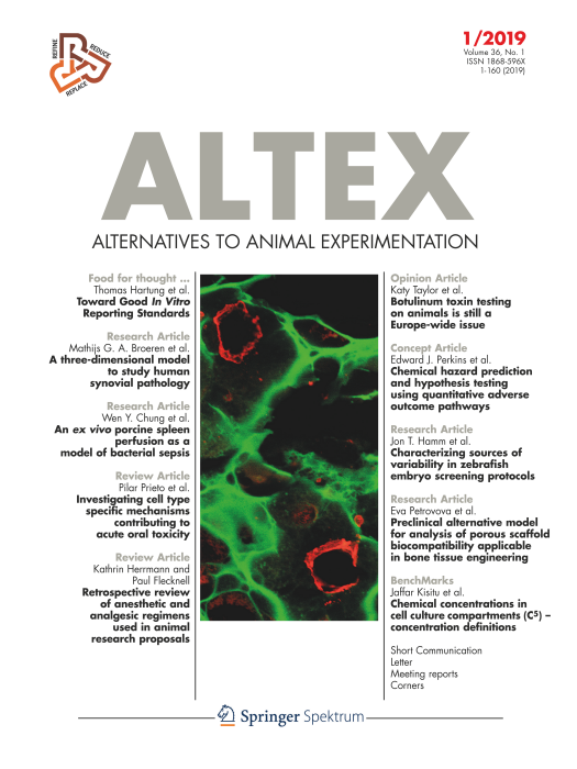 New publication from ALTEX : Alternatives to Animal Experimentation |  RE-Place