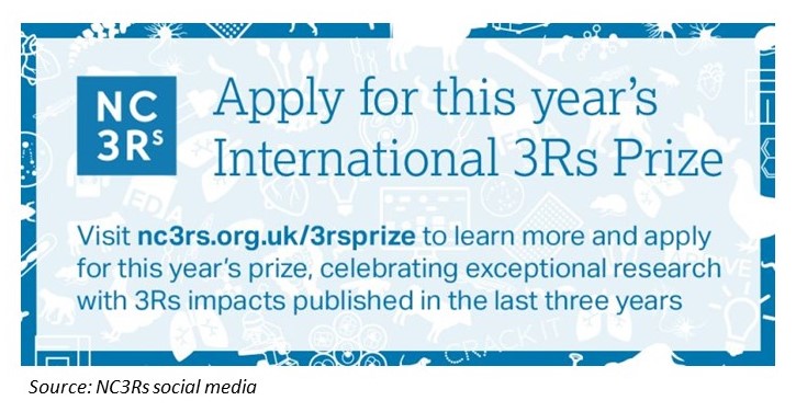 Apply now for the International 3R Prize by NC3Rs Apply now for the International 3R Prize by NC3Rs